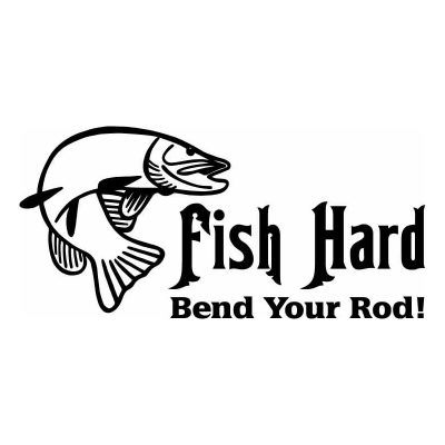 HoosierDecal Cool Fishing Vinyl Decal for Boat Car Window