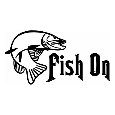 HoosierDecal Cool Fishing Vinyl Decal for Boat Car Window