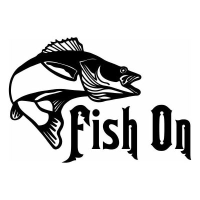 HoosierDecal Cool Fishing Vinyl Decal for Boat Car Window