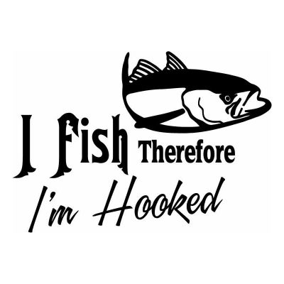 HoosierDecal Cool Fishing Vinyl Decal for Boat Car Window