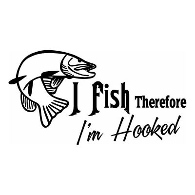 HoosierDecal Cool Fishing Vinyl Decal for Boat Car Window