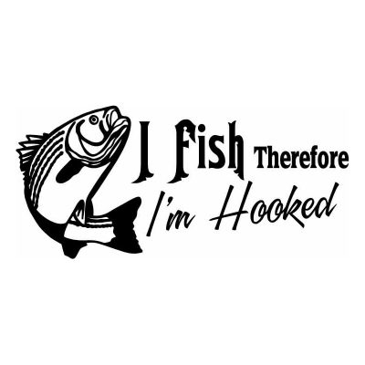 HoosierDecal Cool Fishing Vinyl Decal for Boat Car Window