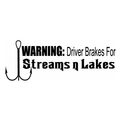 HoosierDecal Cool Fishing Vinyl Decal for Boat Car Window