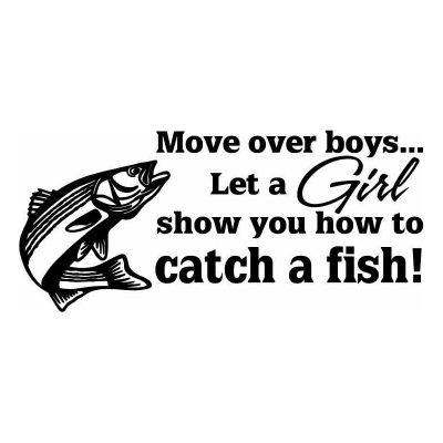 HoosierDecal Cool Fishing Vinyl Decal for Boat Car Window