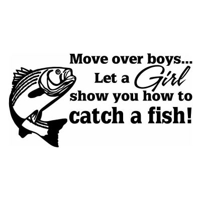 HoosierDecal Cool Fishing Vinyl Decal for Boat Car Window