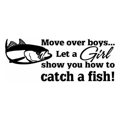 HoosierDecal Cool Fishing Vinyl Decal for Boat Car Window