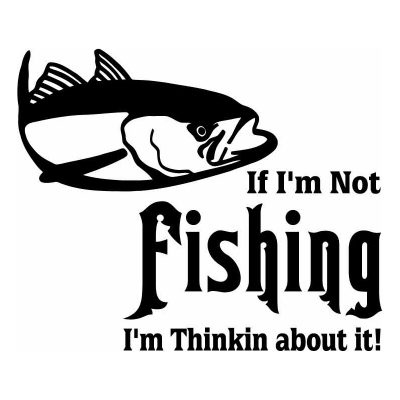 HoosierDecal Cool Fishing Vinyl Decal for Boat Car Window