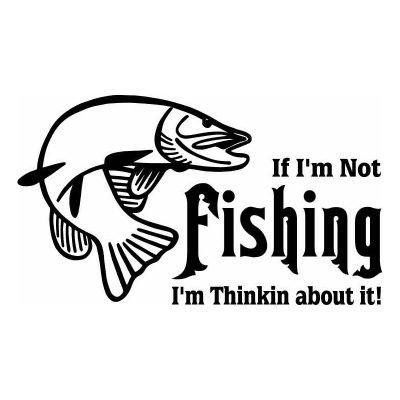 HoosierDecal Cool Fishing Vinyl Decal for Boat Car Window