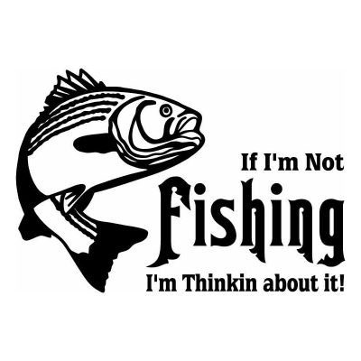 HoosierDecal Cool Fishing Vinyl Decal for Boat Car Window