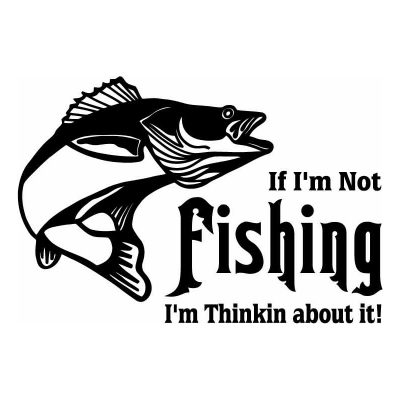 HoosierDecal Cool Fishing Vinyl Decal for Boat Car Window