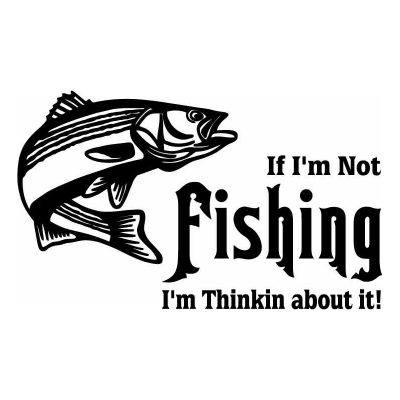 HoosierDecal Cool Fishing Vinyl Decal for Boat Car Window