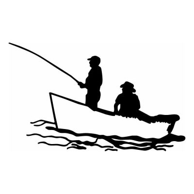 HoosierDecal Cool Fishing Vinyl Decal for Boat Car Window