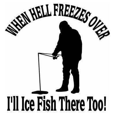 HoosierDecal Cool Fishing Vinyl Decal for Boat Car Window
