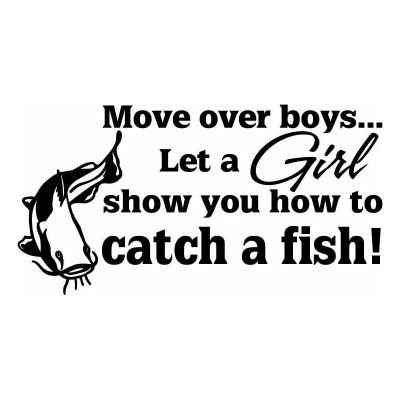 HoosierDecal Cool Fishing Vinyl Decal for Boat Car Window