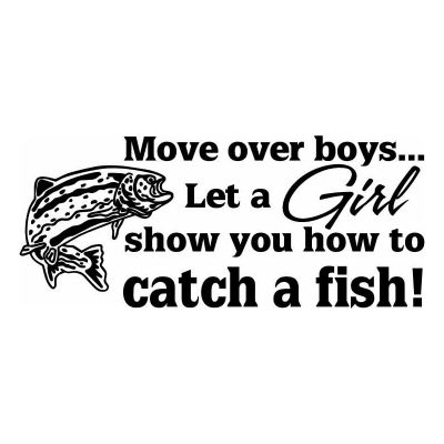 HoosierDecal Cool Fishing Vinyl Decal for Boat Car Window