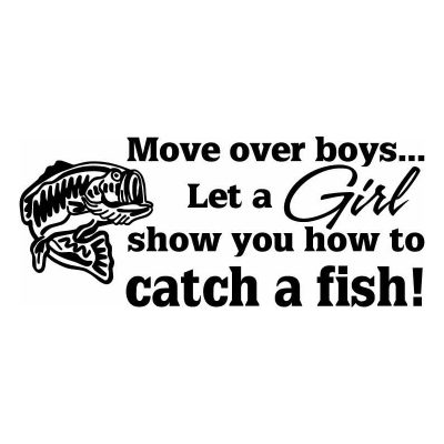 HoosierDecal Cool Fishing Vinyl Decal for Boat Car Window