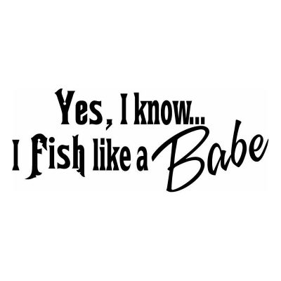 HoosierDecal Cool Fishing Vinyl Decal for Boat Car Window