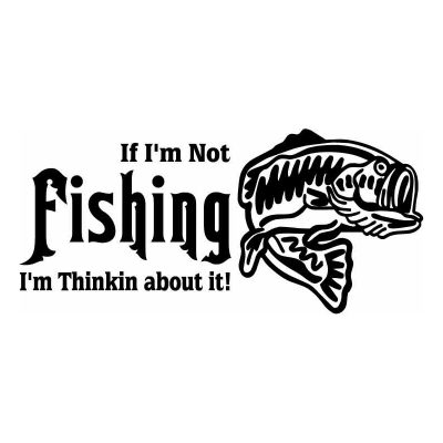 HoosierDecal Cool Fishing Vinyl Decal for Boat Car Window