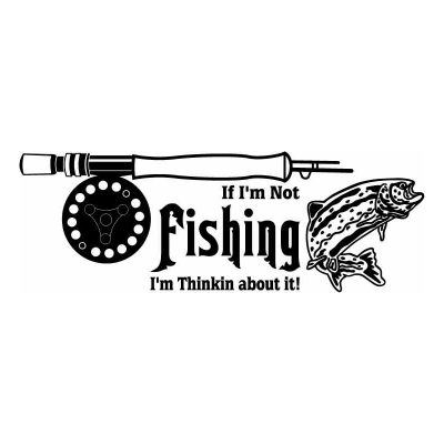 HoosierDecal Cool Fishing Vinyl Decal for Boat Car Window