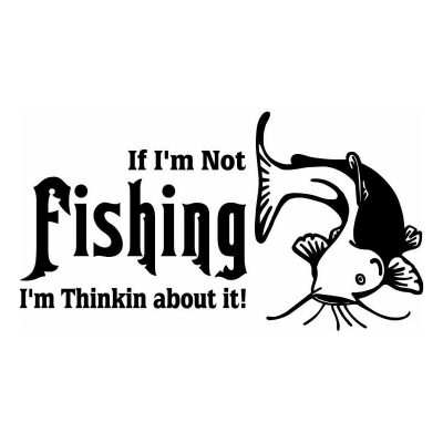 HoosierDecal Cool Fishing Vinyl Decal for Boat Car Window
