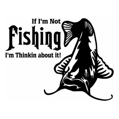 HoosierDecal Cool Fishing Vinyl Decal for Boat Car Window