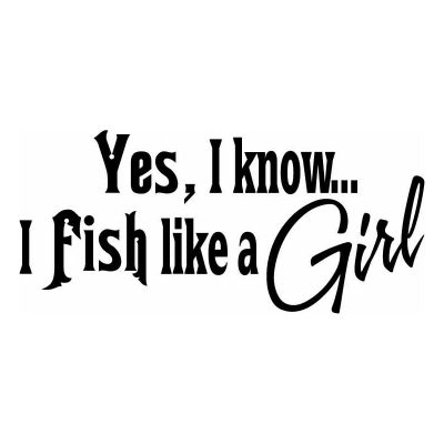 HoosierDecal Cool Fishing Vinyl Decal for Boat Car Window