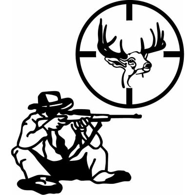 HoosierDecal Cool Hunting Vinyl Decal for Boat Car Window