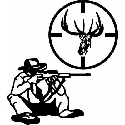 HoosierDecal Cool Hunting Vinyl Decal for Boat Car Window