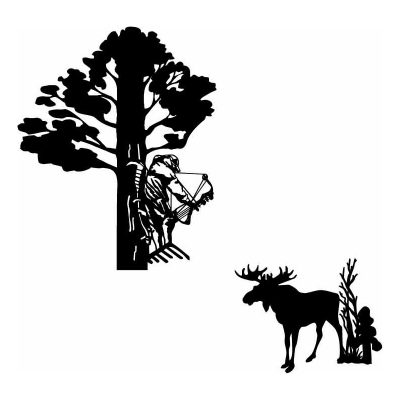 HoosierDecal Cool Hunting Vinyl Decal for Boat Car Window