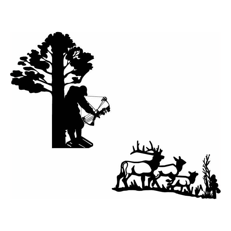 HoosierDecal Cool Hunting Vinyl Decal for Boat Car Window