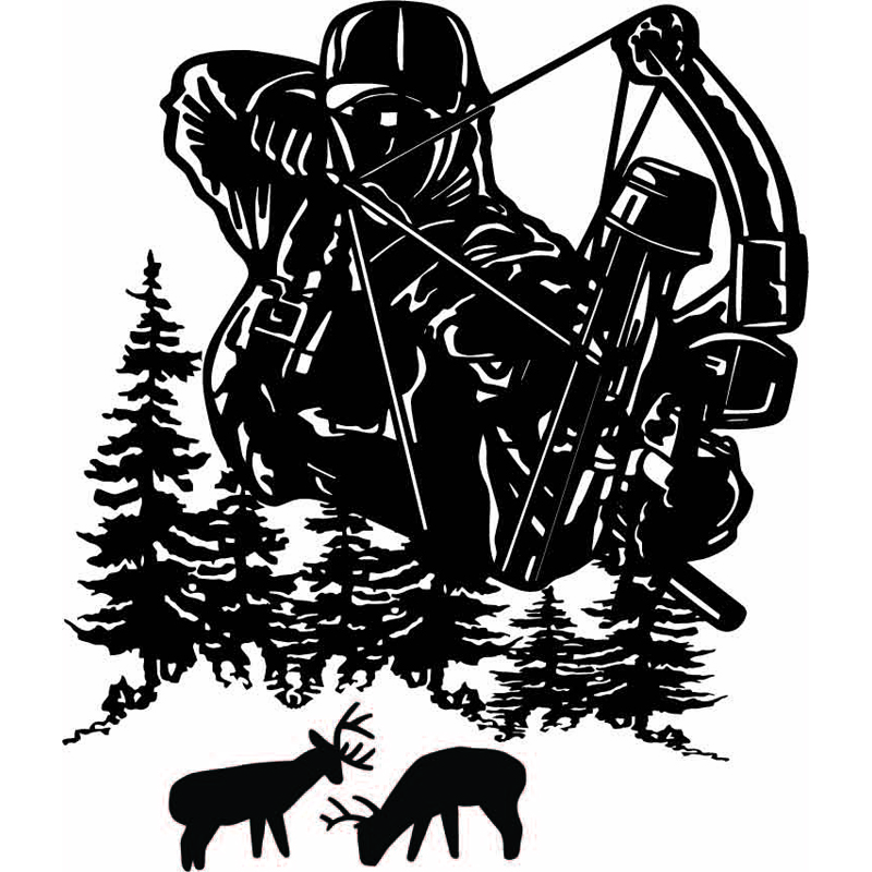 HoosierDecal Cool Hunting Vinyl Decal for Boat Car Window