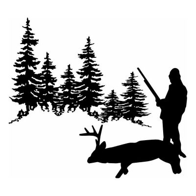 HoosierDecal Cool Hunting Vinyl Decal for Boat Car Window