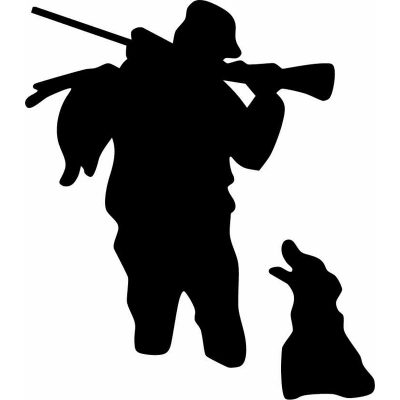 HoosierDecal Cool Hunting Dog Vinyl Decal for Truck or Car Window 1681