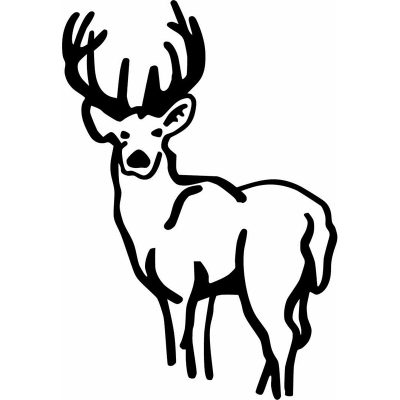 HoosierDecal Cool Deer Hunting Vinyl Decal for Truck or Car Window-1683