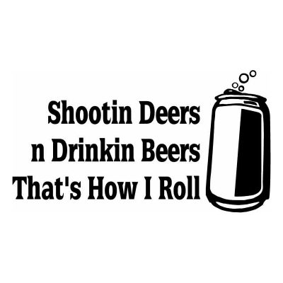 HoosierDecal Cool Hunting Vinyl Decal for Truck or Car Window-1704
