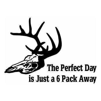 HoosierDecal Cool Antler Hunting Vinyl Decal for Boat Car Window-1705