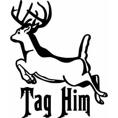 HoosierDecal Cool Deer Hunting Vinyl Decal for Truck or Car Window-1709