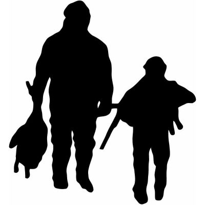 HoosierDecal Cool Father Son Hunting Vinyl Decal for Boat Car Window 1714
