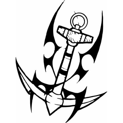HoosierDecal Cool Anchor Nautical Vinyl Decal for Boat Car Window