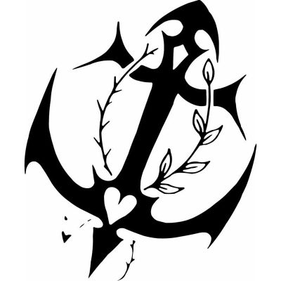 HoosierDecal Cool Anchor Nautical Vinyl Decal for Boat Car Window 4