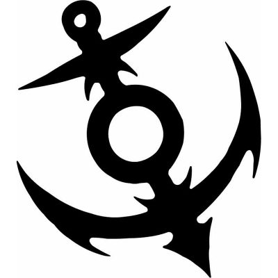 HoosierDecal Cool Anchor Nautical Vinyl Decal for Boat Car Window6