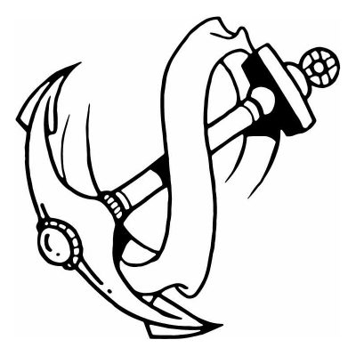 HoosierDecal Cool Anchor Nautical Vinyl Decal for Boat Car Window 7