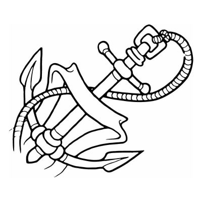 HoosierDecal Cool Anchor Nautical Vinyl Decal for Boat Car Window 8