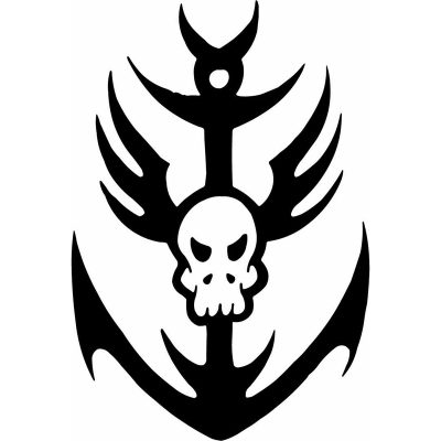 HoosierDecal Cool Anchor Nautical Vinyl Decal for Boat Car Window 9