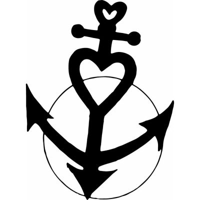 HoosierDecal Cool Anchor Nautical Vinyl Decal for Boat Car Window 13