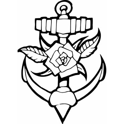 HoosierDecal Cool Anchor Nautical Vinyl Decal for Boat Car Window 14
