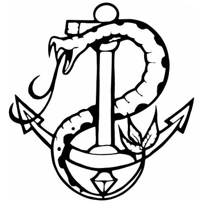 HoosierDecal Cool Anchor Nautical Vinyl Decal for Boat Car Window 15