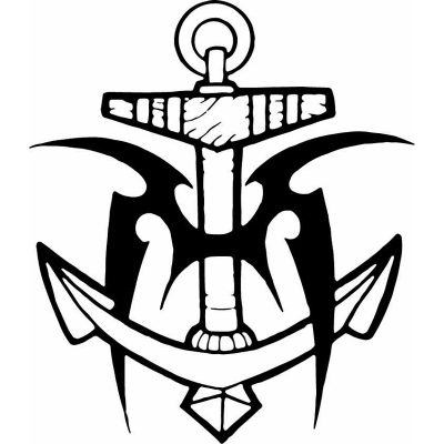 HoosierDecal Cool Anchor Nautical Vinyl Decal for Boat Car Window 18