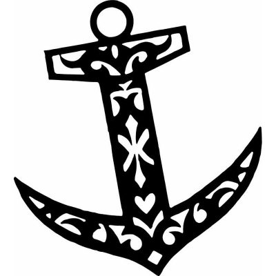 HoosierDecal Cool Anchor Nautical Vinyl Decal for Boat Car Window 21