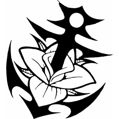 HoosierDecal Cool Anchor Nautical Vinyl Decal for Boat Car Window 23